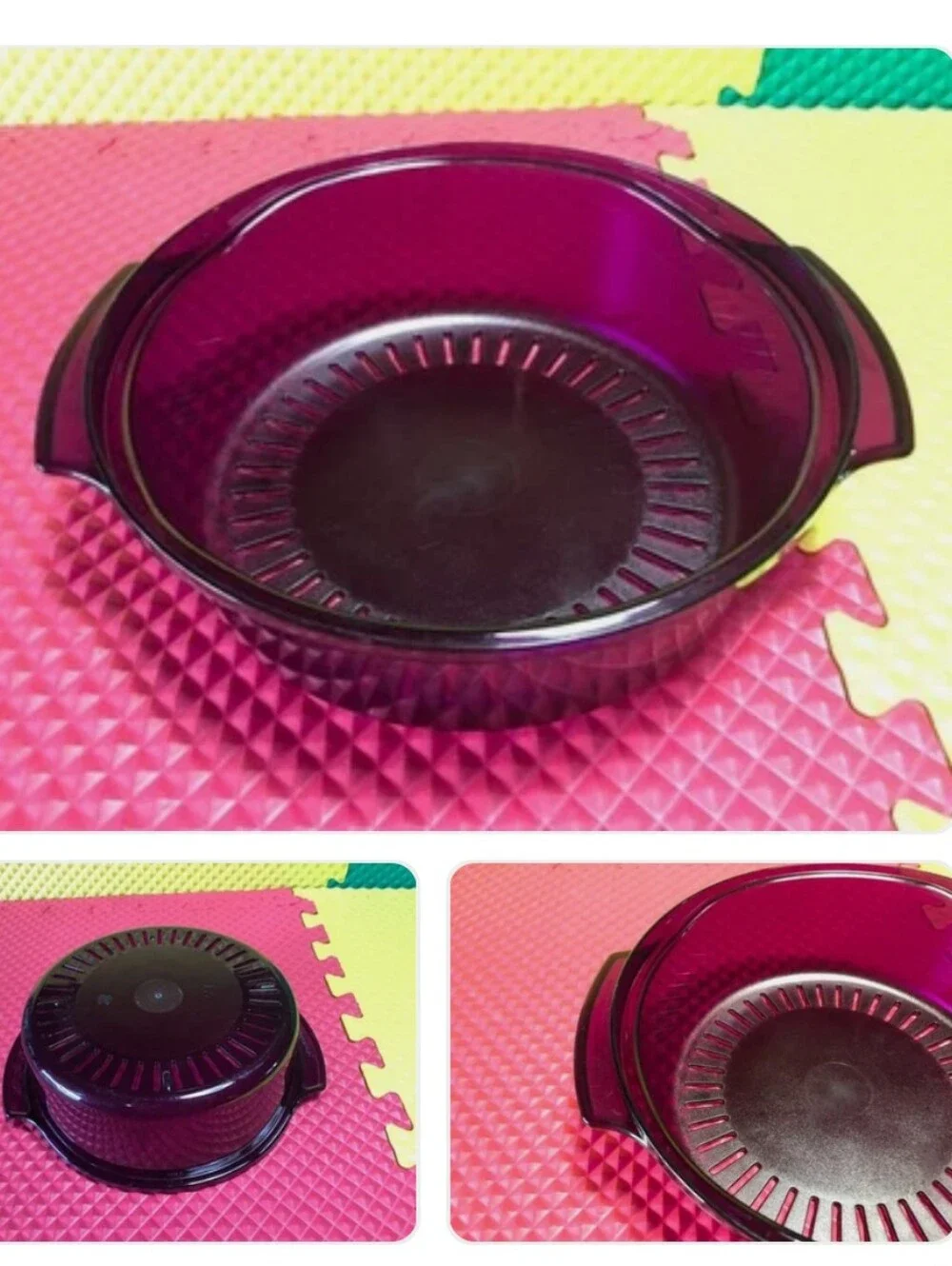 Tupperware TupperWave Stack Cooker Colander In Purple Or A Microwave Plate Cover